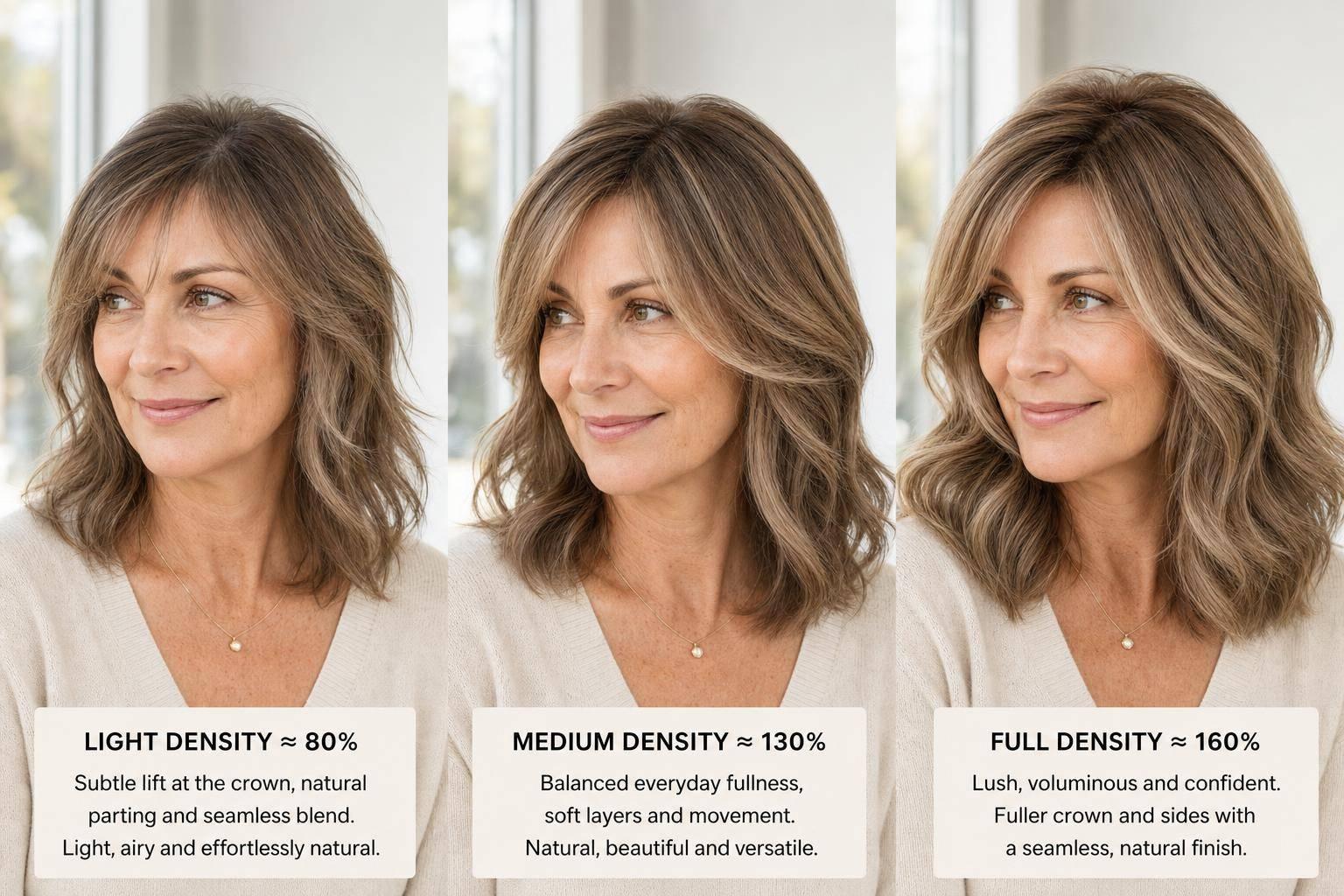 Understanding Hair Topper Density: Light vs Medium vs Full Volume