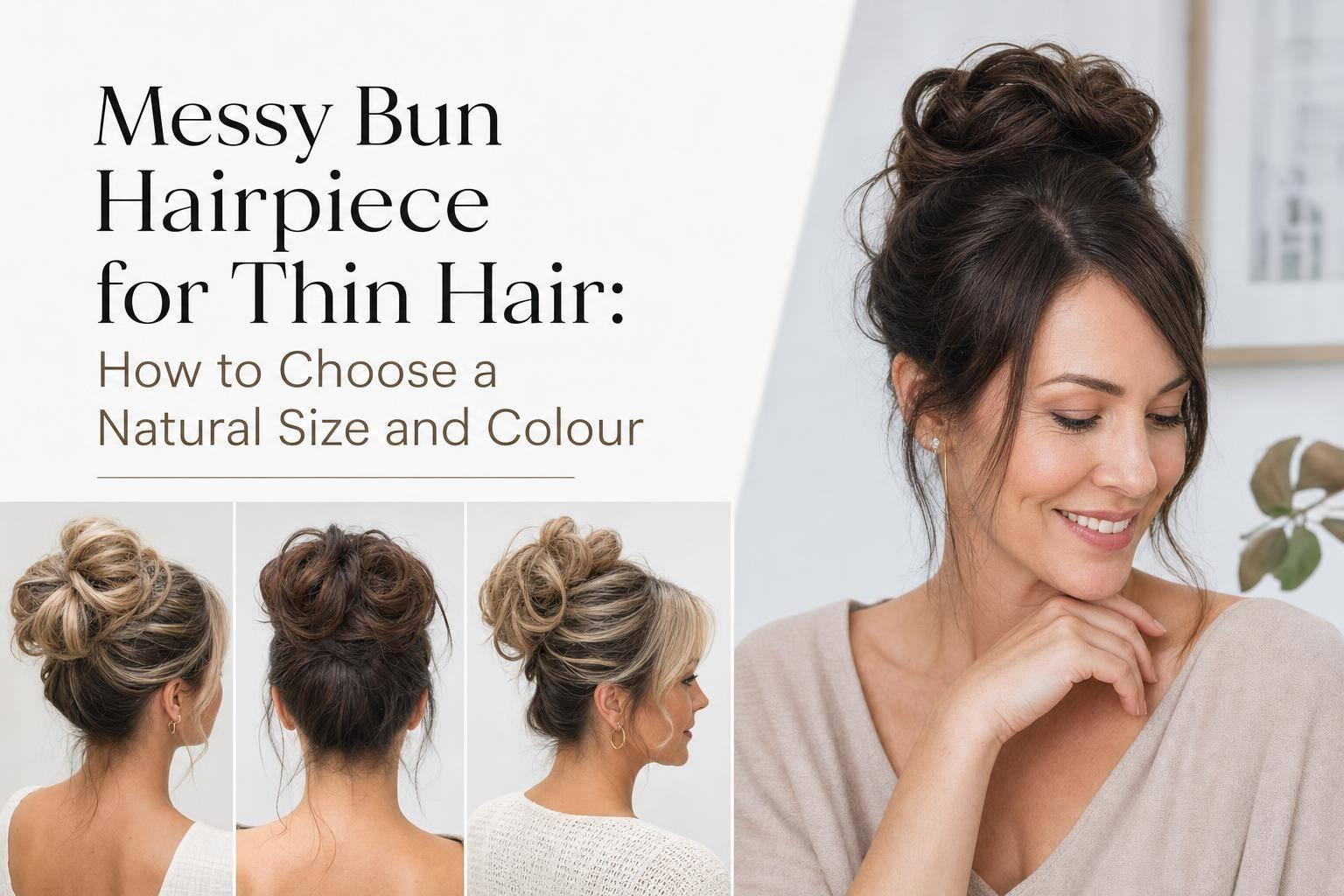 Messy Bun Hairpiece for Thin Hair: How to Choose a Natural Size and Colour
