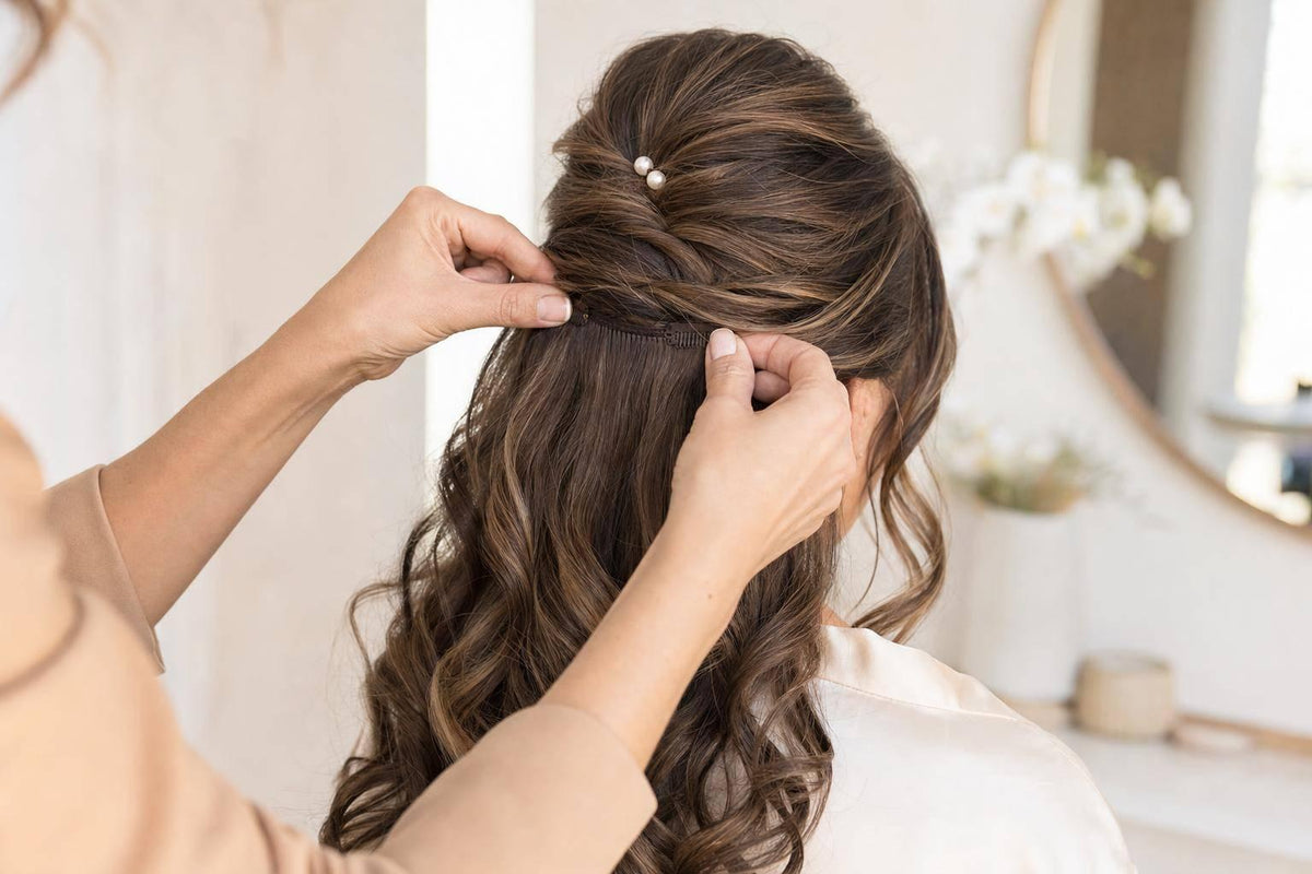 How to Create Bridal Half-Up Hair with Extensions