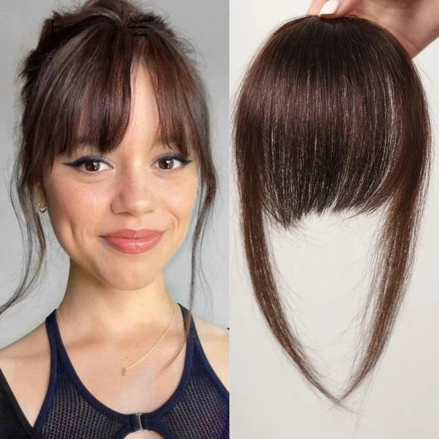 Clip-In 100% Human Hair Bangs with Temples – Natural French Fringe Hairpiece | Silkara™ Hair Extensions