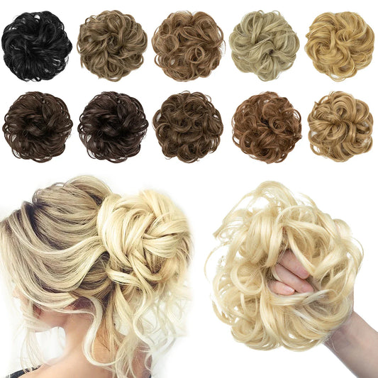 Silkara™ Hair Messy Curly Hair Bun Top (Thin & Thick)