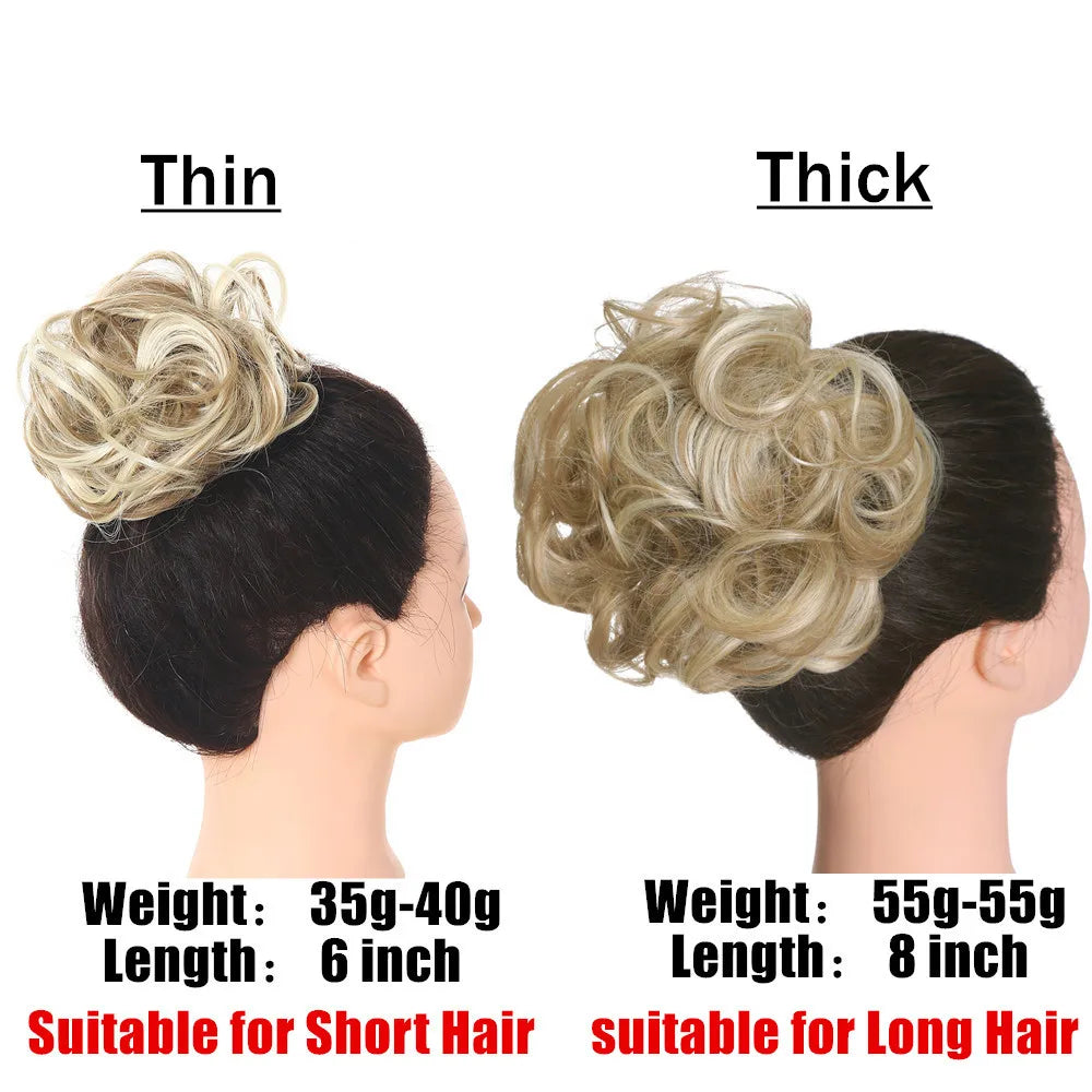 Silkara™ Hair Messy Curly Hair Bun Top (Thin & Thick)