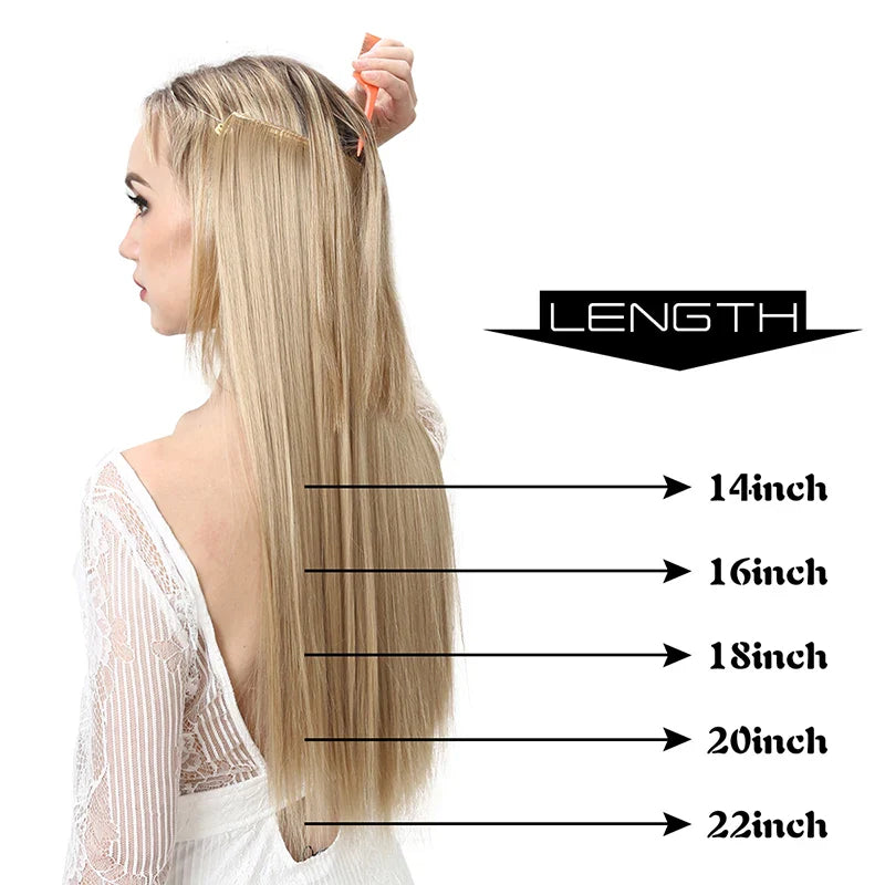 Silkara™ Secret Halo Hair Extensions 14, 16 Inches (Straight-No Clip)