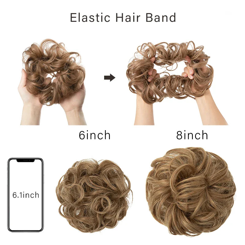Silkara™ Hair Messy Curly Hair Bun Top (Thin & Thick)