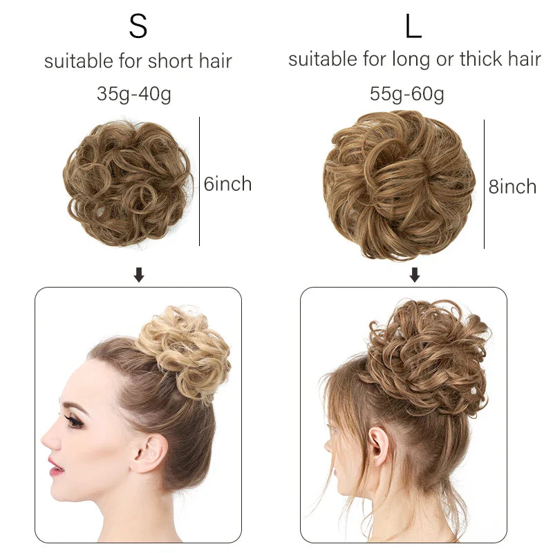 Silkara™ Hair Messy Curly Hair Bun Top (Thin & Thick)