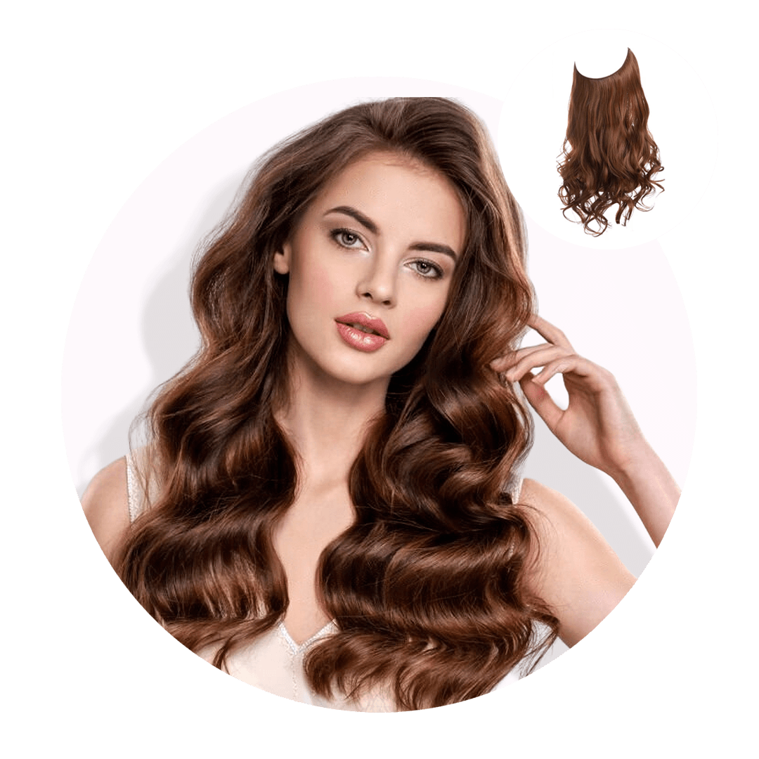 Silkara Halo Hair Extensions Wavy No Clip Silkara Hair