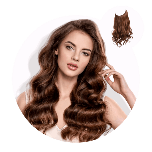 Silkara™ Halo Hair Extensions (Wavy-No Clip)