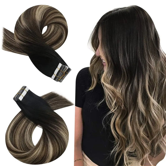 Premium Remy Human Hair Tape-In Extensions – 20 Pieces