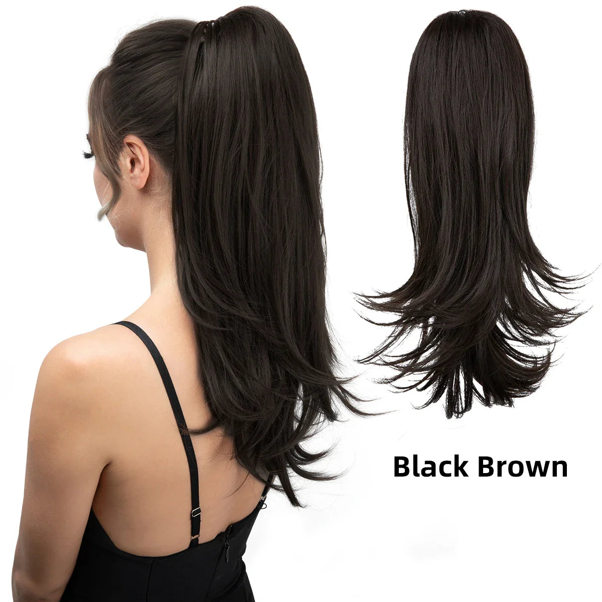 Premium Claw Clip-In Ponytail Hair Extension – Silky Straight | Heat-Resistant Synthetic Hairpiece (120g)