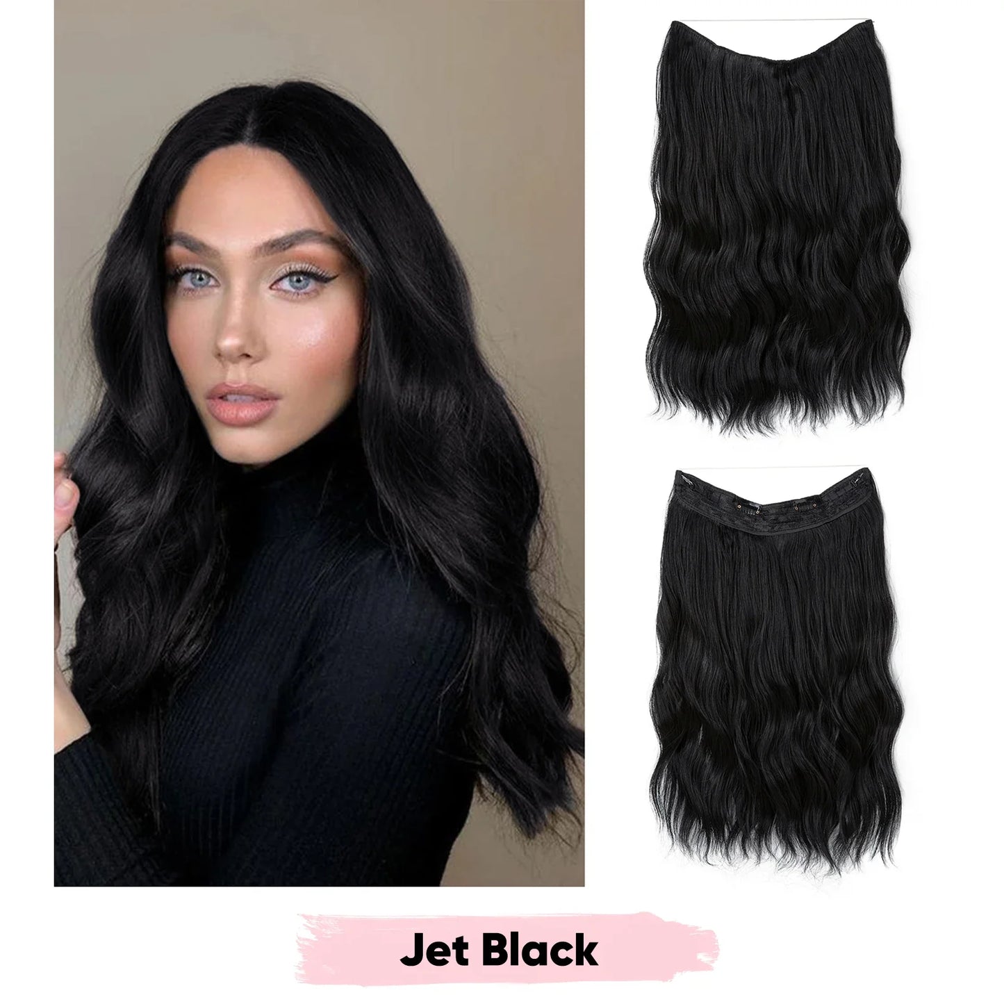 Silkara™ Secret Halo Extensions 16, 20, 24 inches (Wavy-2 Clips)