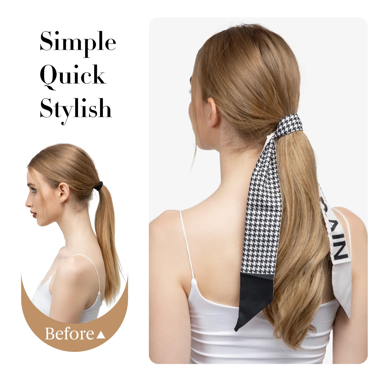 Silkara™ Premium Wavy Clip-In Ponytail Hair Extension – Wrap Around Synthetic Hairpiece (100g)
