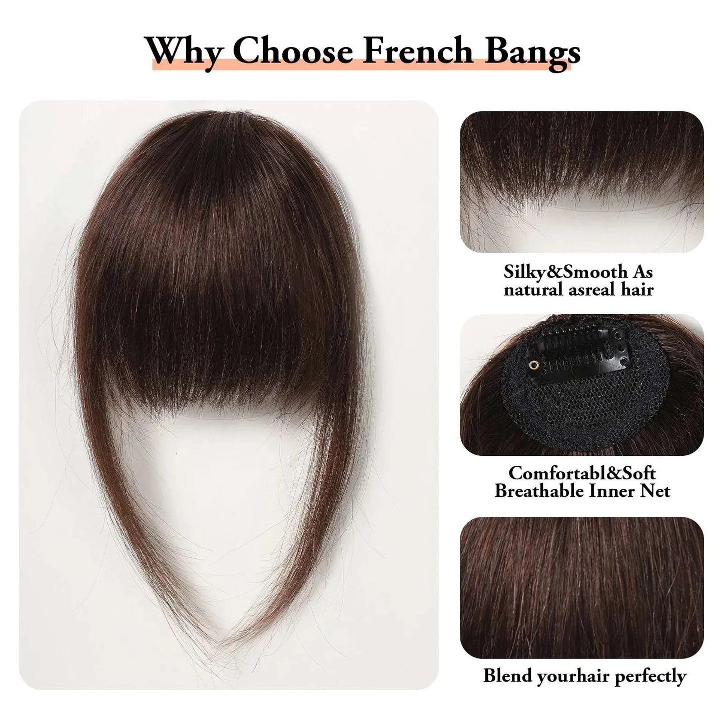 100% Human Hair Bangs