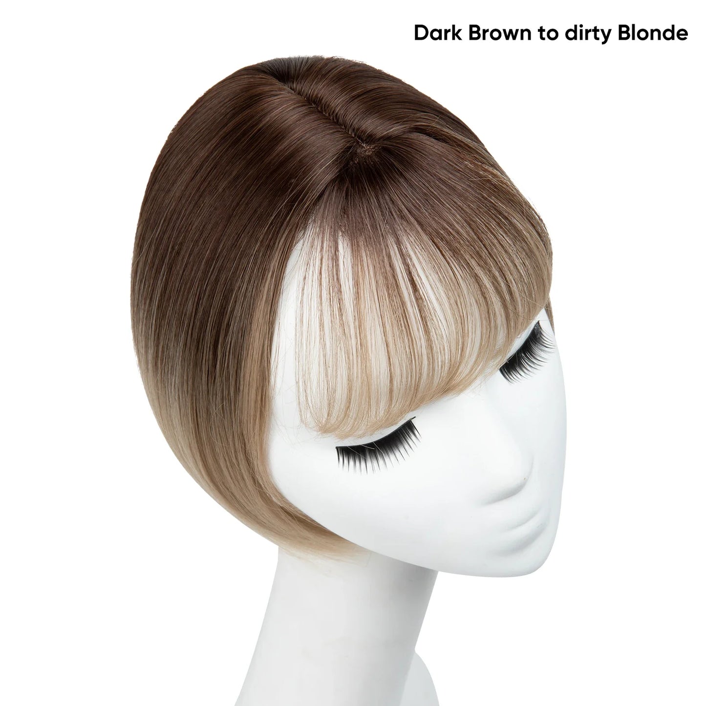 Silkara™ Clip in Hair Topper With Bangs