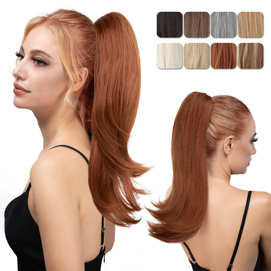 Premium Claw Clip-In Ponytail Hair Extension – Silky Straight | Heat-Resistant Synthetic Hairpiece (120g)