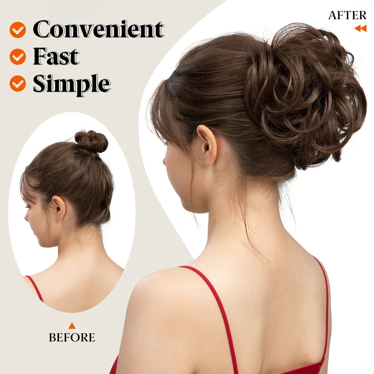 Silkara™ Hair Messy Bun Side Comb Clip in