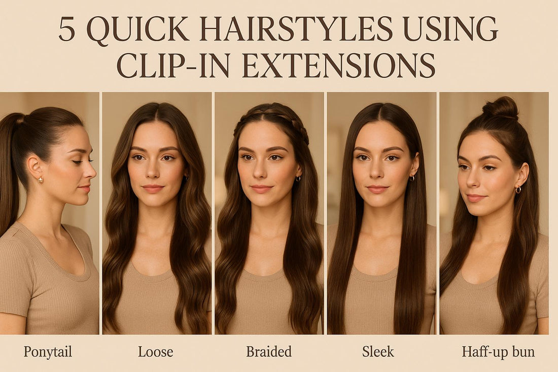 5 Quick Hairstyles Using Clip-In Extensions