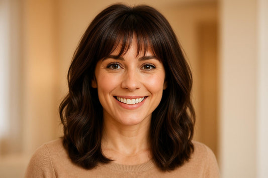 Human Hair Topper with Bang