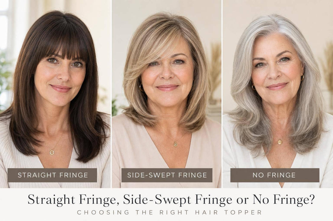 Straight Fringe, Side-Swept Fringe or No Fringe? Choosing the Right Hair Topper