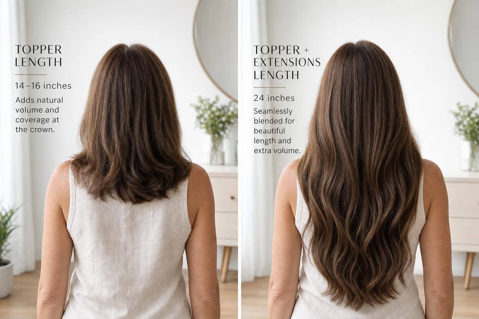 Do Hair Toppers Come in 24 Inches? Understanding Topper Length vs Extension Length
