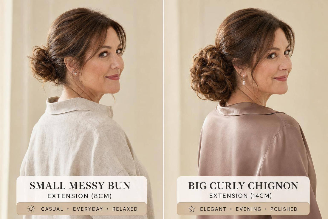 Small Messy Bun vs Big Curly Chignon: Which Bun Extension Should You Choose?