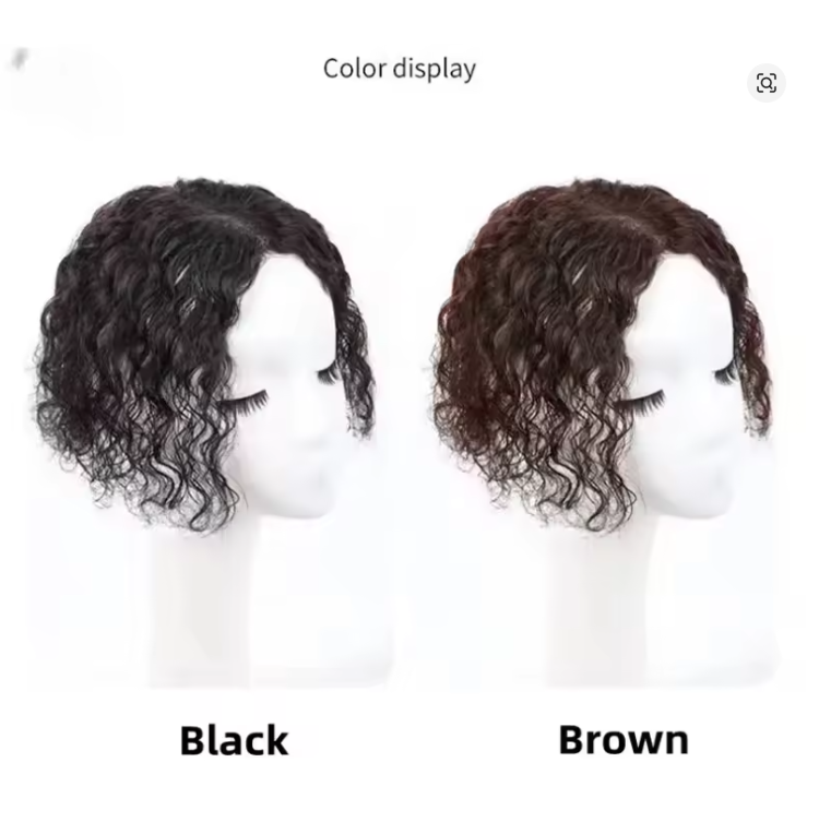 100% Human Hair – Straight & Wavy Swiss Lace Base for Natural Crown Coverage