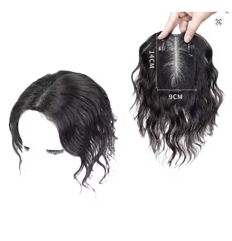 100% Human Hair – Straight & Wavy Swiss Lace Base for Natural Crown Coverage