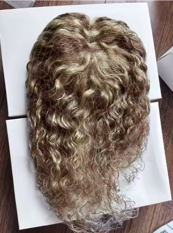 100% Human Hair – Straight & Wavy Swiss Lace Base for Natural Crown Coverage