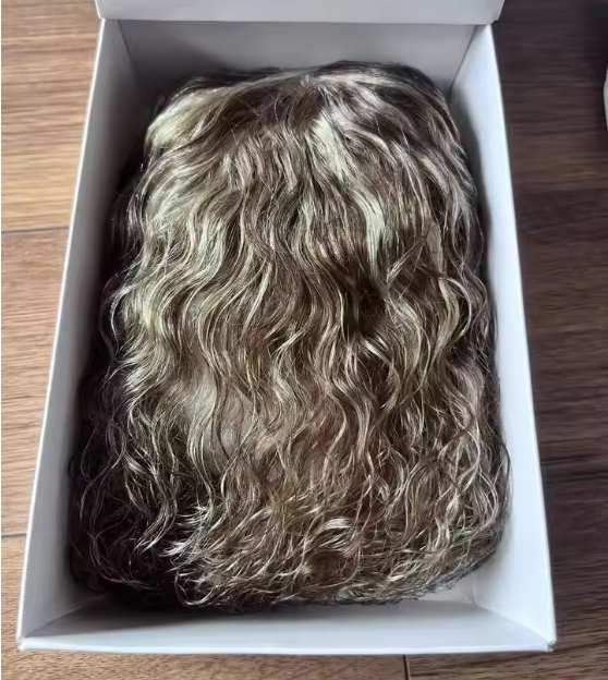 100% Human Hair – Straight & Wavy Swiss Lace Base for Natural Crown Coverage