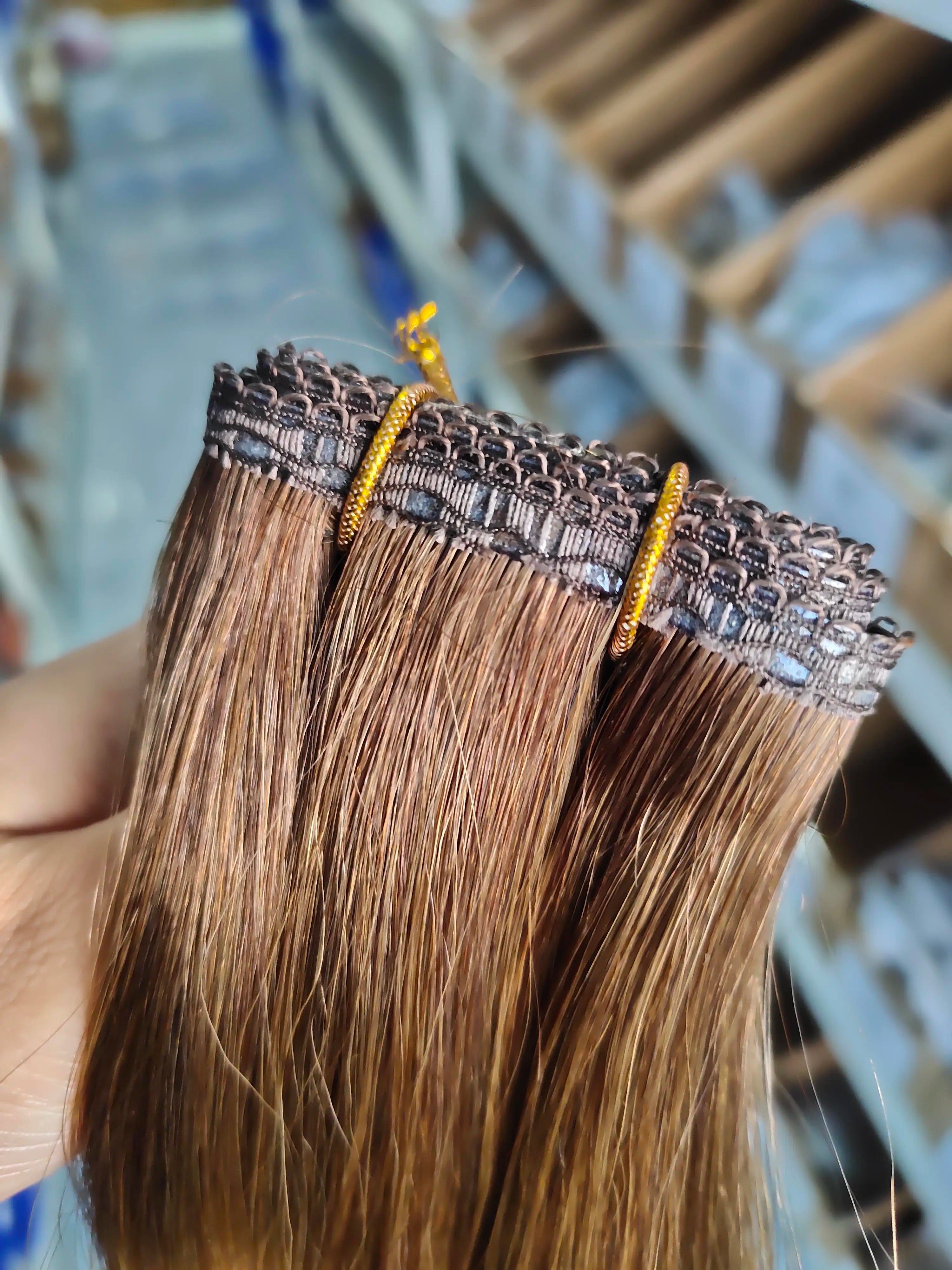 Flat Weft Human Hair Extensions – Soft Remy Sew-In Extensions with Lace Base
