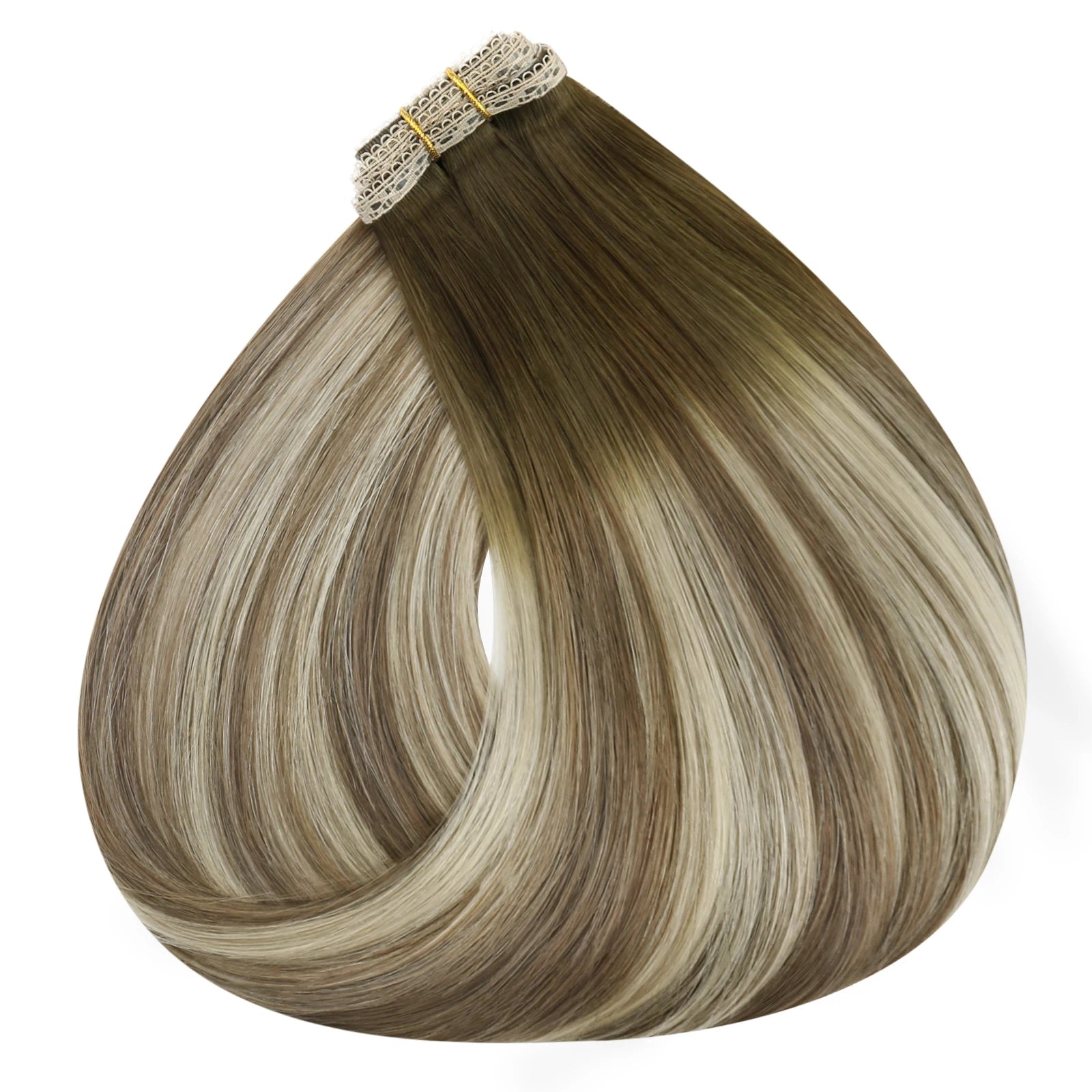 Flat Weft Human Hair Extensions – Soft Remy Sew-In Extensions with Lace Base
