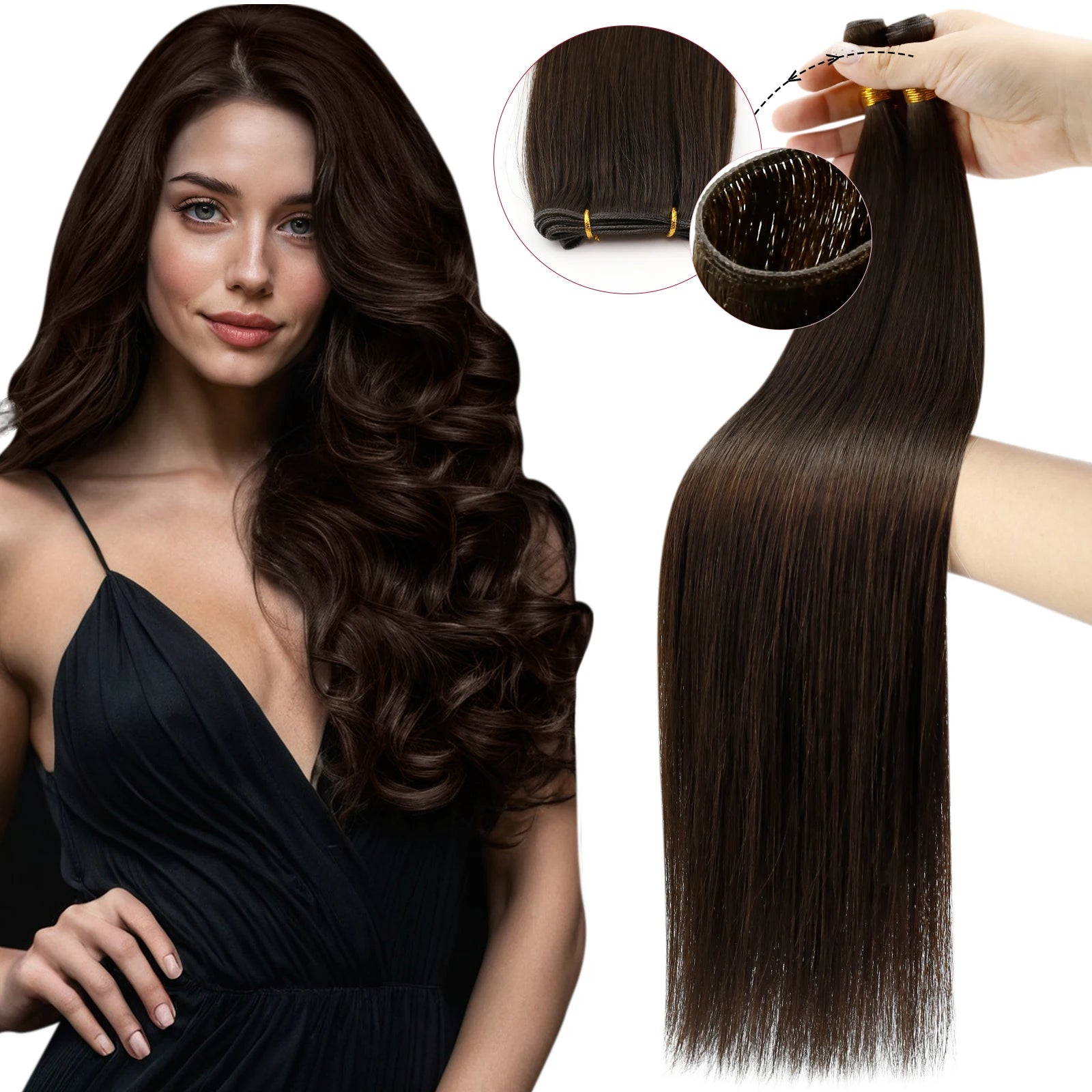 Genius Weft Human Hair Extensions – Seamless Remy Balayage Weft (Sew-In)