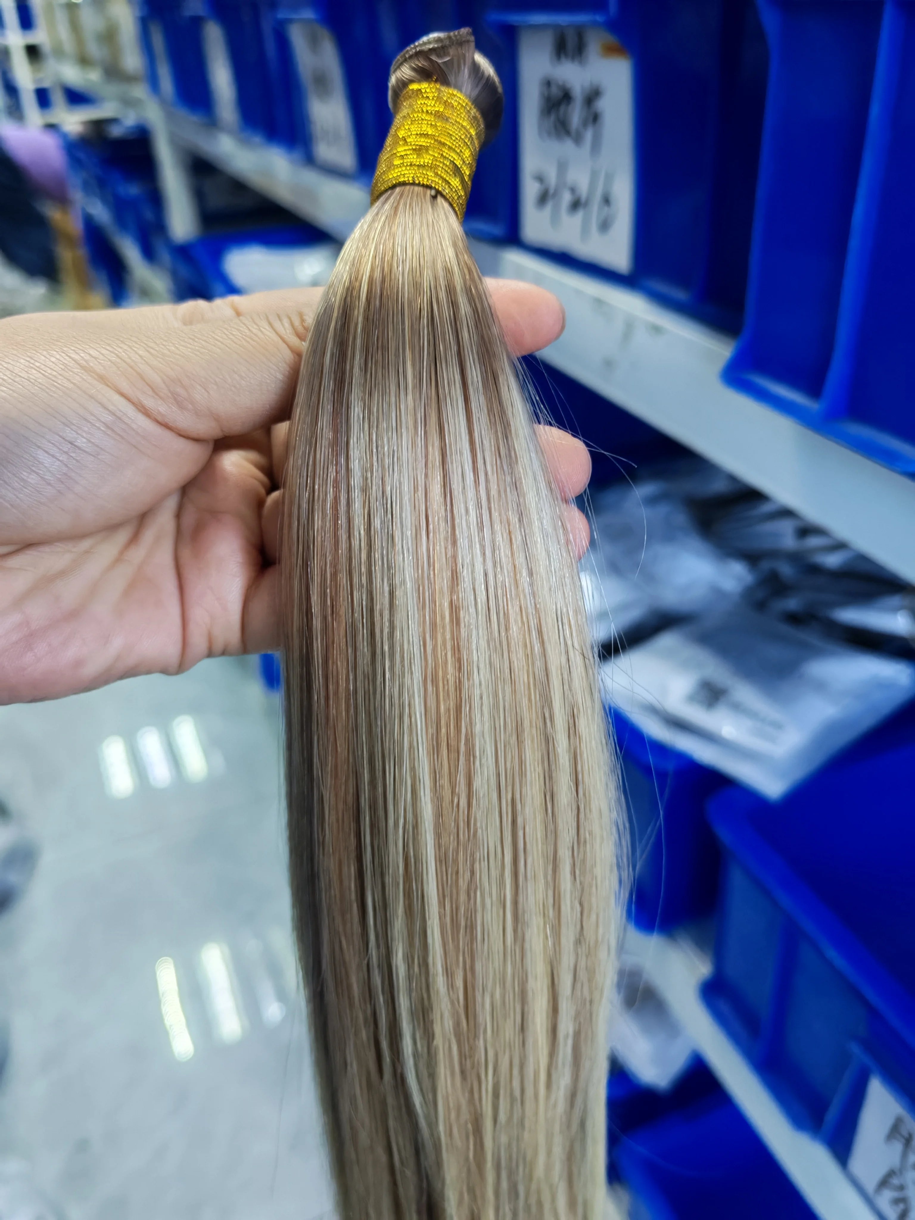 Genius Weft Human Hair Extensions – Seamless Remy Balayage Weft (Sew-In)