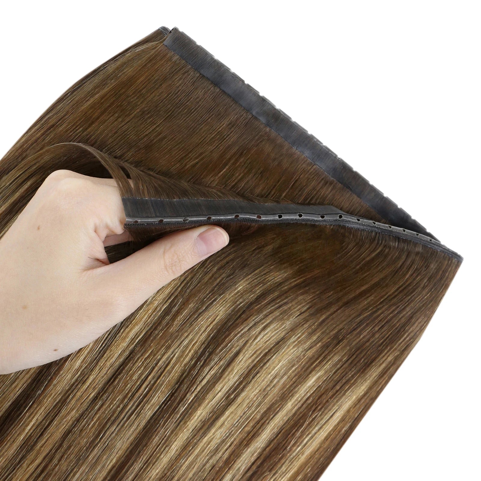 Butterfly Weft Human Hair Extensions – Invisible Remy PU Hole Weft for Volume