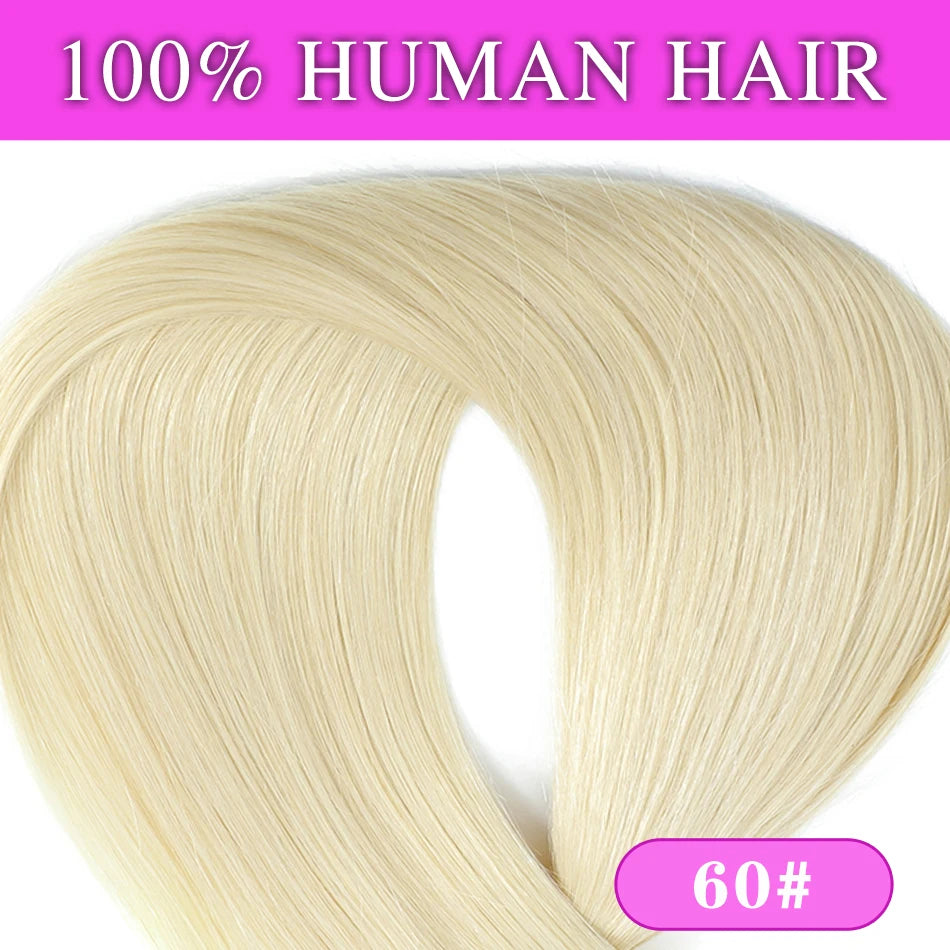 Halo Human Hair Extensions – 14–28 Inch Hidden Wire Remy Hair in Ombre Brown
