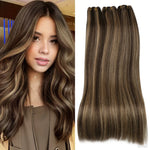 Machine Weft Human Hair Extensions – Straight Remy Hair Weaving Bundles 100g