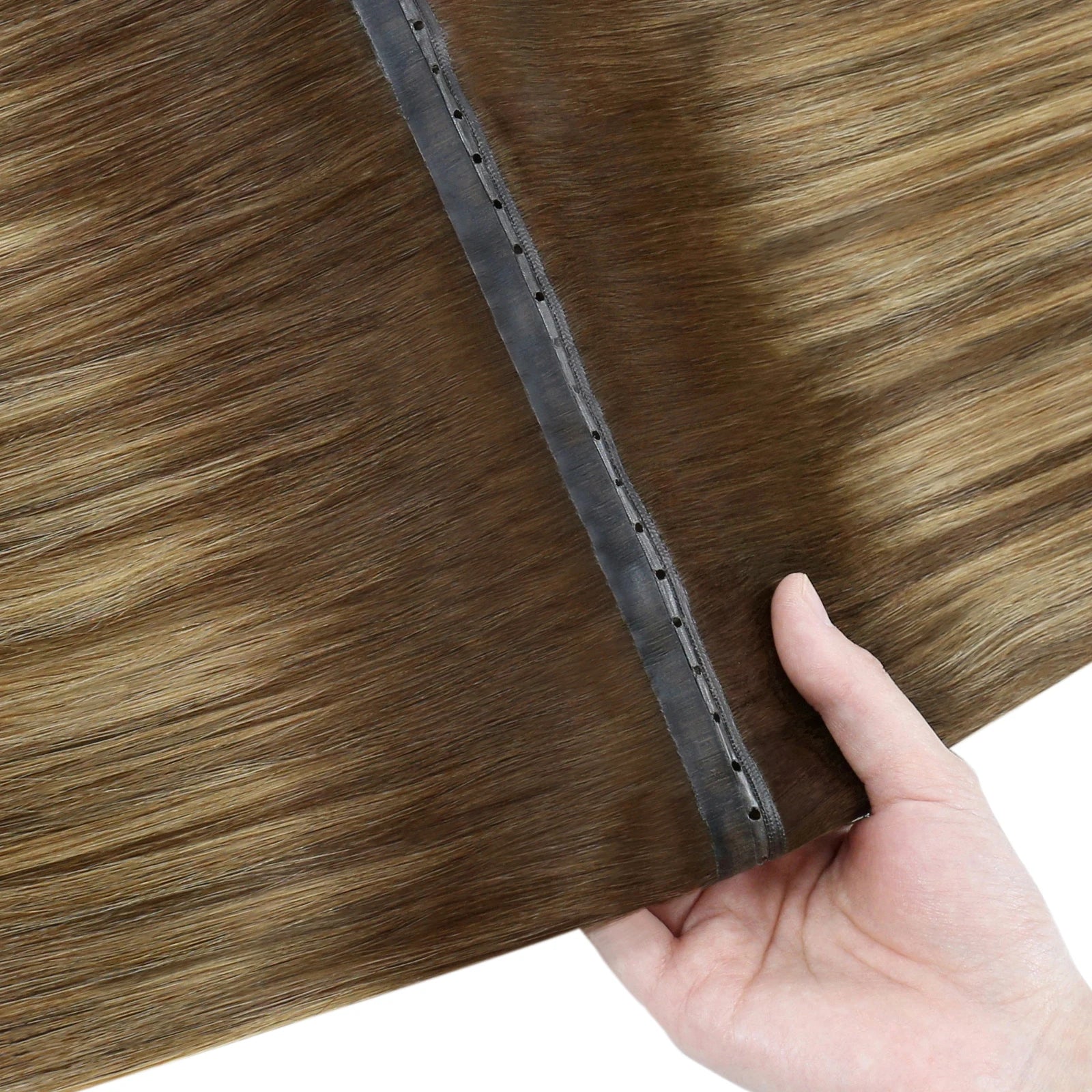 Butterfly Weft Human Hair Extensions – Invisible Remy PU Hole Weft for Volume
