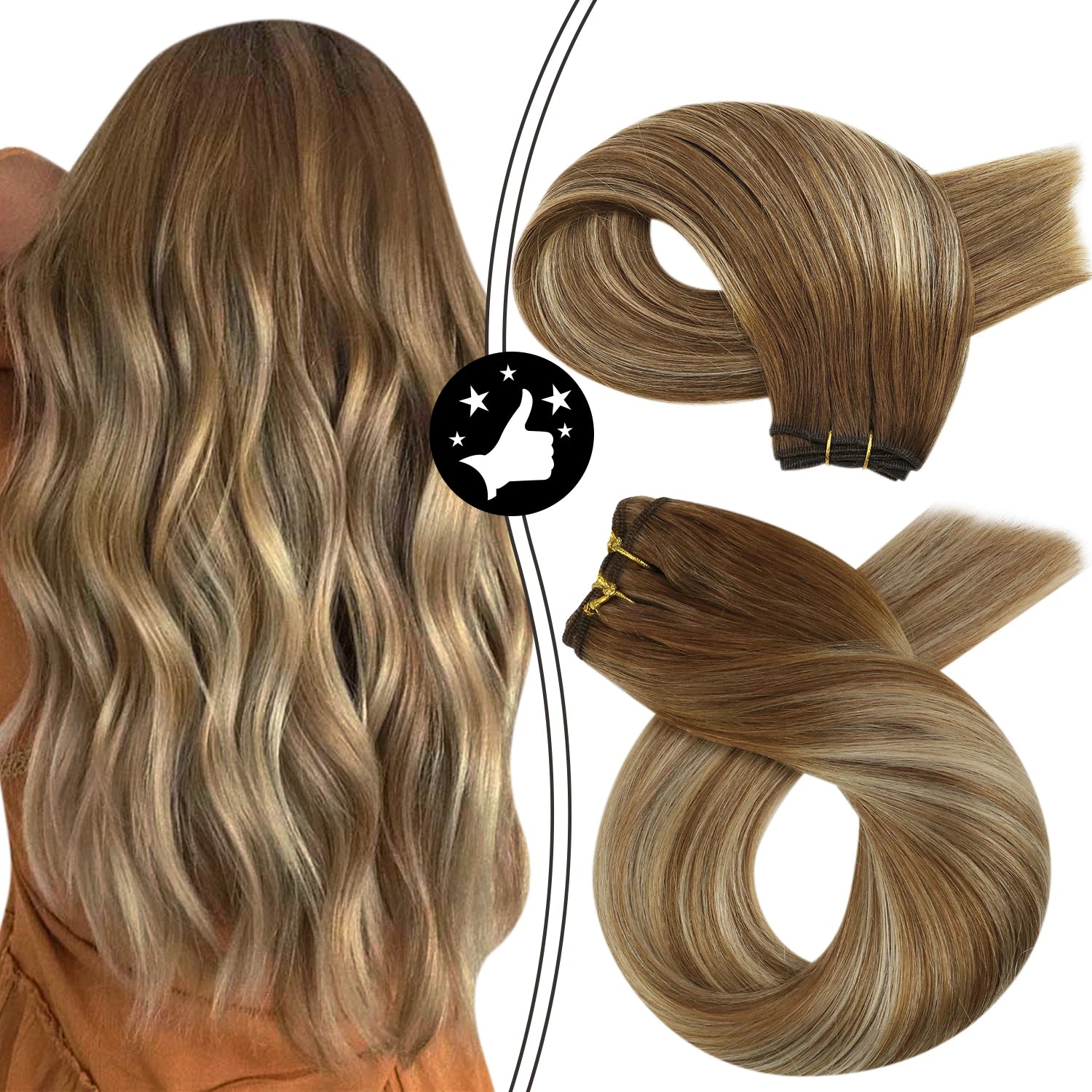 Machine Weft Human Hair Extensions – Straight Remy Hair Weaving Bundles 100g