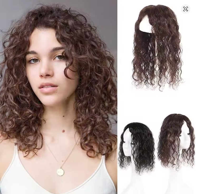 100% Human Hair – Straight & Wavy Swiss Lace Base for Natural Crown Coverage