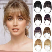 Human Hair Wispy French Bangs with Temples – Clip-In Air Fringe Hair Piece