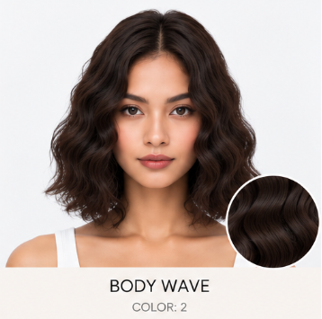 100% Human Hair – Straight & Wavy Swiss Lace Base for Natural Crown Coverage