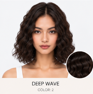 100% Human Hair – Straight & Wavy Swiss Lace Base for Natural Crown Coverage