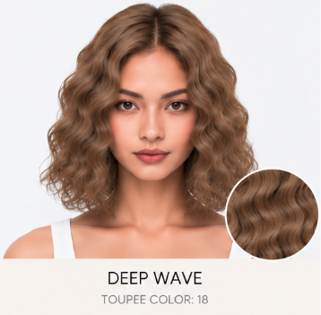 100% Human Hair – Straight & Wavy Swiss Lace Base for Natural Crown Coverage