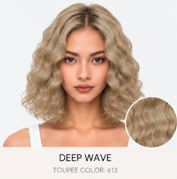 100% Human Hair – Straight & Wavy Swiss Lace Base for Natural Crown Coverage