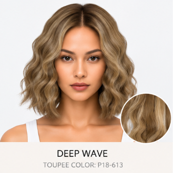 100% Human Hair – Straight & Wavy Swiss Lace Base for Natural Crown Coverage
