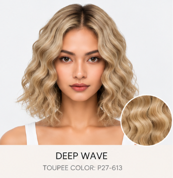 100% Human Hair – Straight & Wavy Swiss Lace Base for Natural Crown Coverage