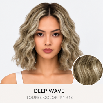 100% Human Hair – Straight & Wavy Swiss Lace Base for Natural Crown Coverage