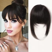 Clip-In Human Hair Bangs with Temples – Natural French Fringe Hairpiece | Silkara™ Hair Extensions