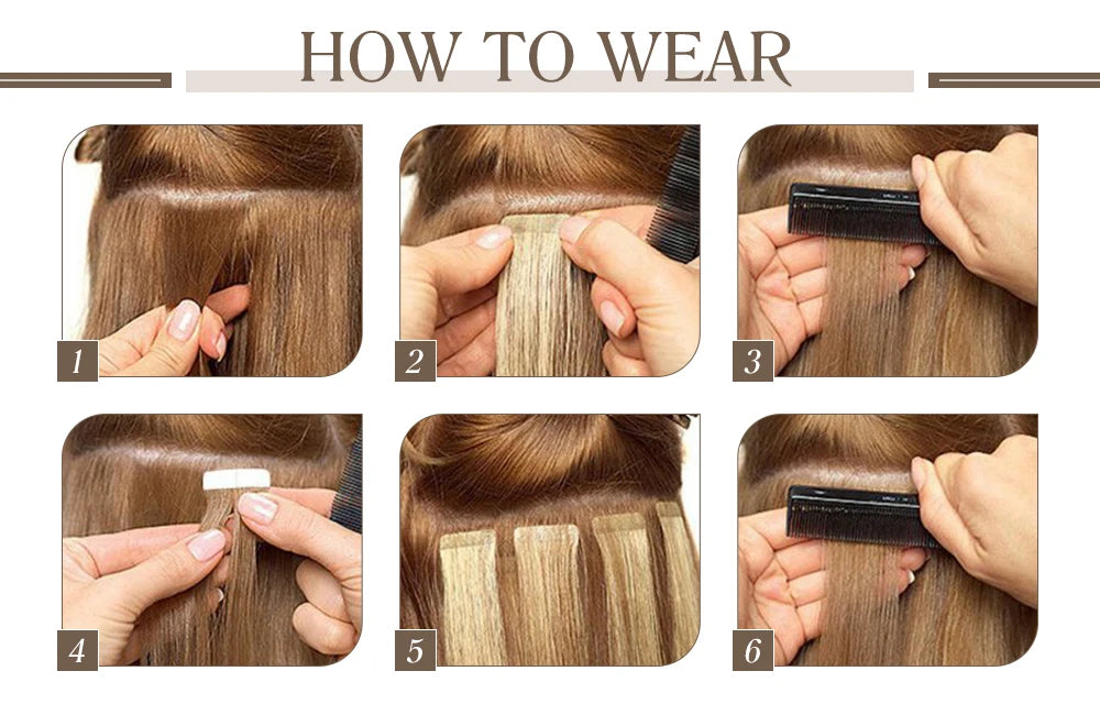 Virgin Tape-In Human Hair Extensions – Straight Remy Hair 2.5g/pc (14–24”)
