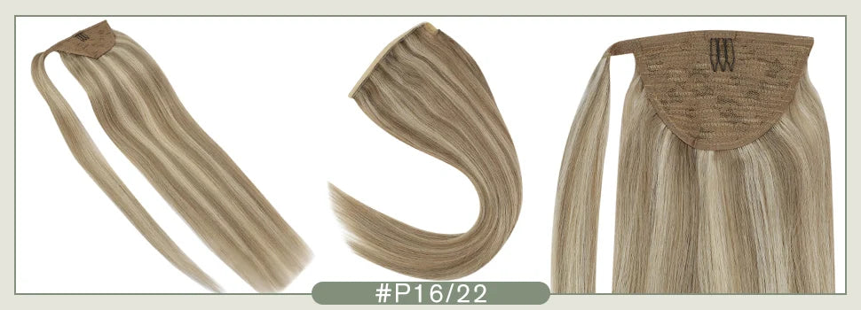 Human Hair Ponytail Extension – Straight Remy Wrap-Around Clip-In Ponytail 80g