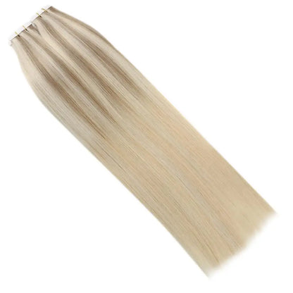 Virgin Remy Tape-In Hair Extensions – Invisible Injection Tape, Double Drawn, Natural Straight (20pcs)